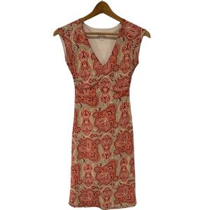Vintage Floral Sleeveless Dress Women’s Small